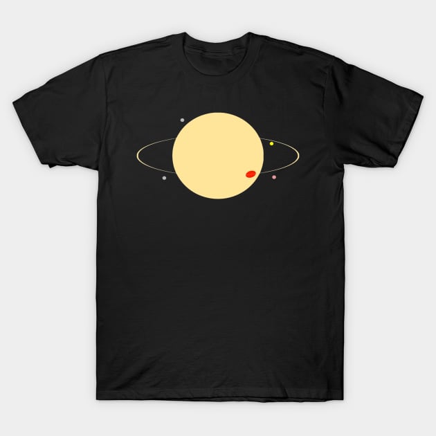 Jupiter and Galileo's Moons T-Shirt by AurumBrand